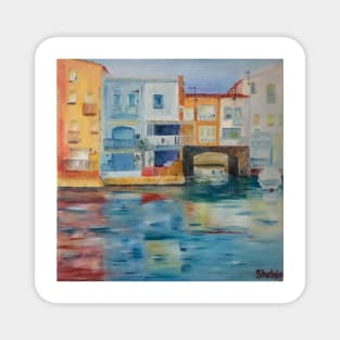 Houses on the canals in Empuriabrava Magnet