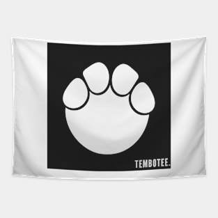 black square large footprint TEMBOTEE print Tapestry