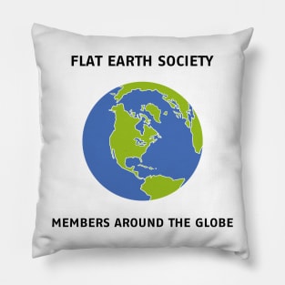 Flat Earth Society Pillow