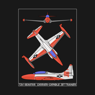 T2V SeaStar Carrier Capable Trainer Aircraft Diagram Gift T-Shirt