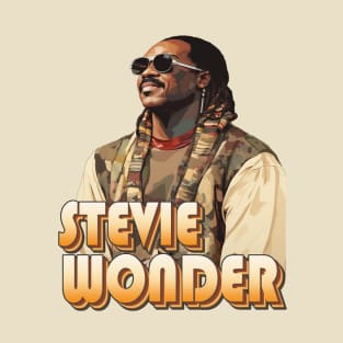 Stevie Wonder Retro Wpap T-Shirt