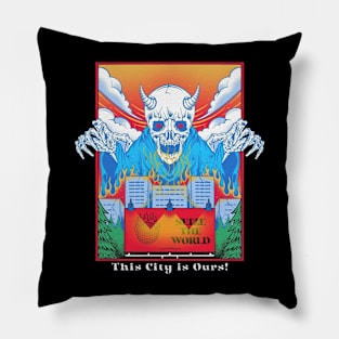 haunting the city Pillow