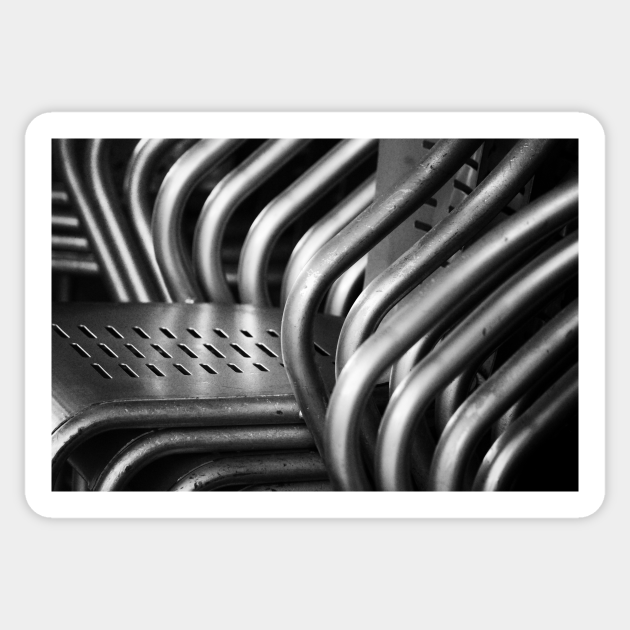 Stacked Chairs - Chairs - Sticker | TeePublic