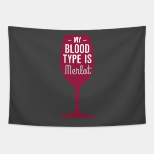 My blood type is merlot Tapestry