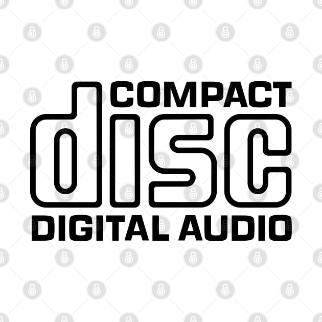 Compact Disc Digital Audio Logo CD Collector Gift Cool Retro Vintage 80s 90s Aesthetic Audiophile Meme by Popular Objects™