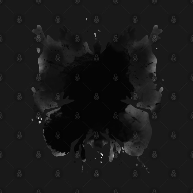 Rorschach Ink Blot Test Black by faiiryliite