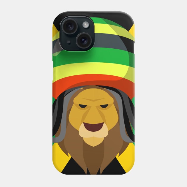 Rasta Lion in Jamaica Phone Case by SDSRC