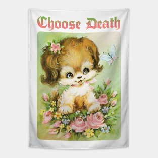 Choose Death / Existentialist Meme Design Tapestry