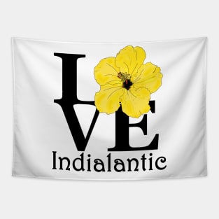 LOVE Indialantic Yellow Hibiscus Tapestry