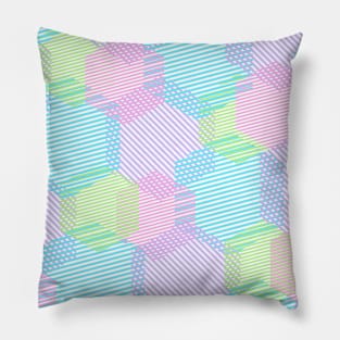 Transparent Hexagons Pillow