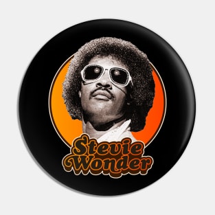 Retro Stevie Wonder Tribute Pin