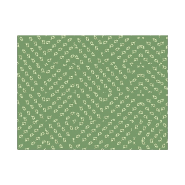 Canal flowers on pale green pattern by bywhacky