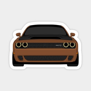 DODGE DEMON FRONT BROWN Magnet