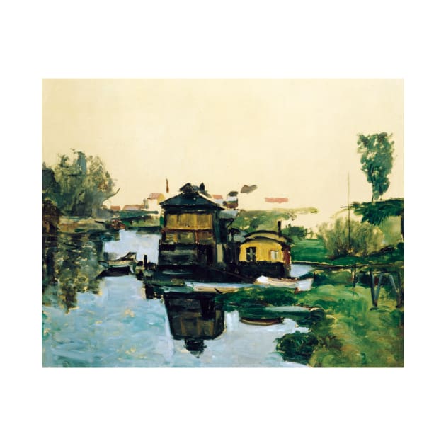 Floating Houses On A River by Paul Cezanne by Classic Art Stall