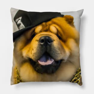 Cool Dog with Cap Pillow