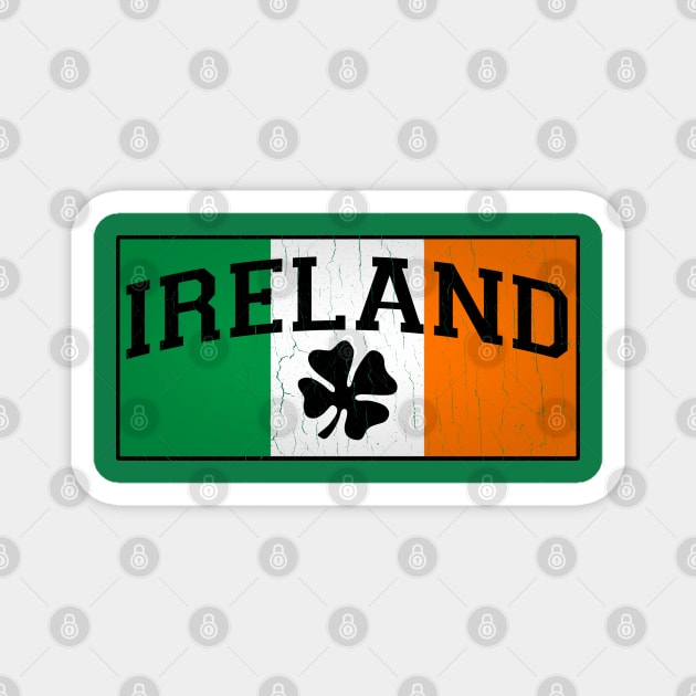 Irish Flag (vintage distressed look) Magnet by robotface