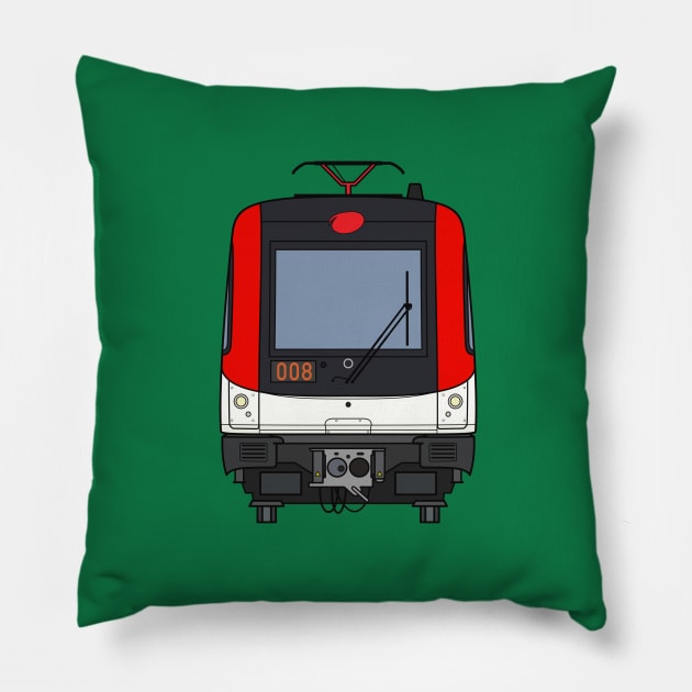 Barcelona Metro Train Pillow by charlie-care