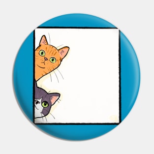 Nosey Cats Pin