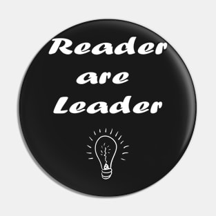 Reader are leader,Book Lover Gift,Teacher Gift. Pin