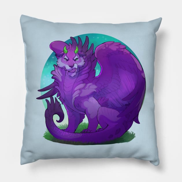 Leo dragon Pillow by Grimmla