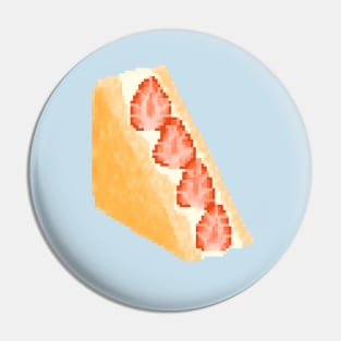 Strawberry fruit sandwich pixel art Pin