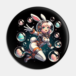 Space Bunny Girl Pin