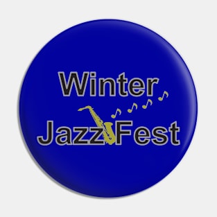 Saxophone with Jazzfest text Pin