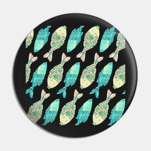 indonesian fish turquoise cream Pin