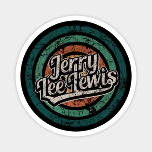 Jerry Lee Lewis // Retro Circle Crack Vintage Magnet