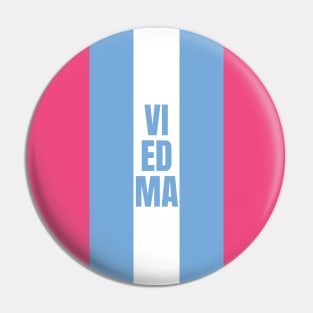 Viedma in Argentina Flag Colors Vertical Pin