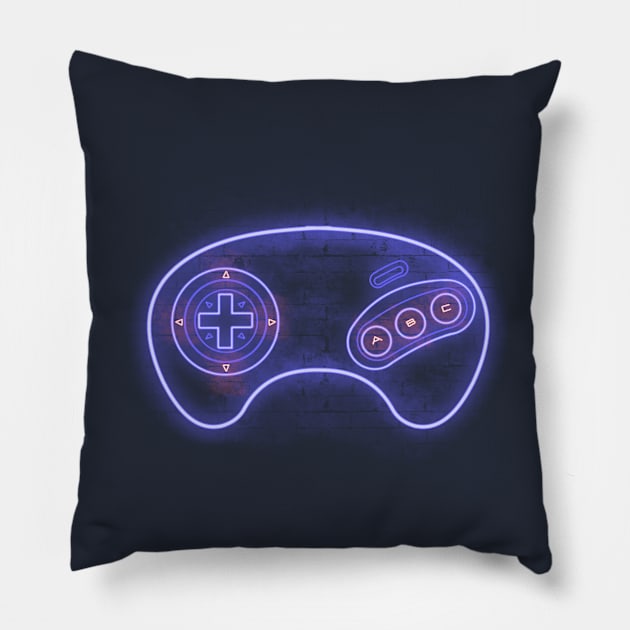 Neon megapad Pillow by Cromanart