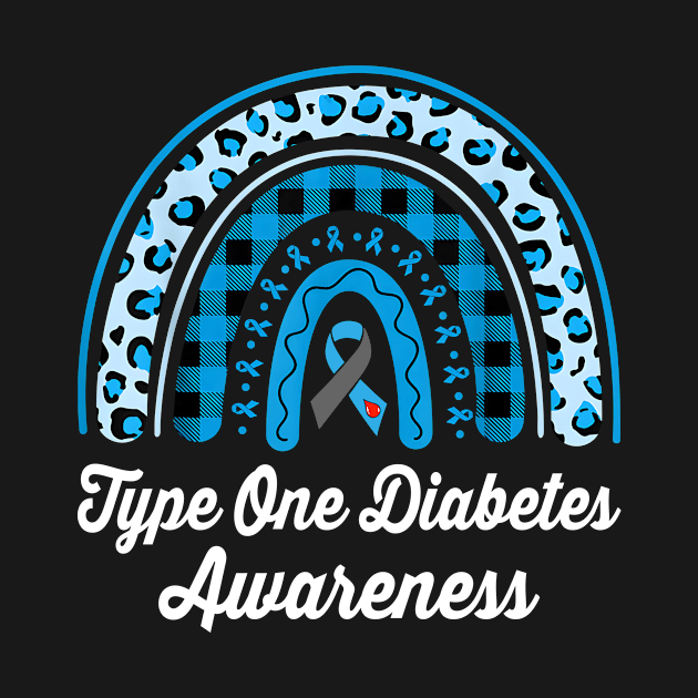 Type 1 Diabetes Awareness Type one diabetic Rainbow by mateobarkley67