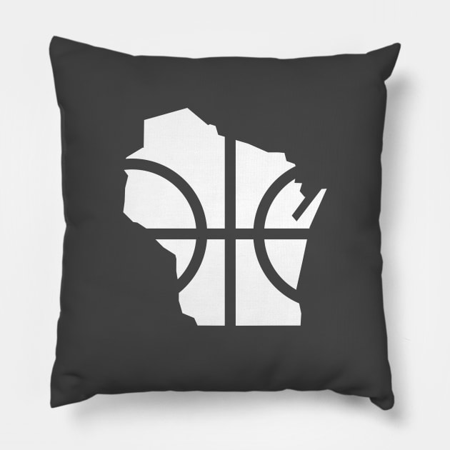 Wisconsin Basketball Logo Icon Pillow by Modern Evolution