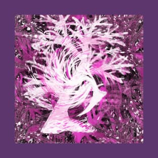 White trees on purple T-Shirt