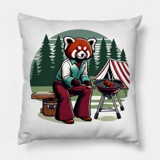 Red panda make BBQ Pillow