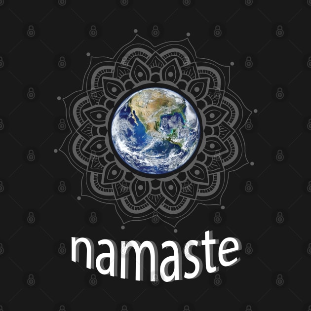 Namaste Earth Mandala by Cosmic Dust Art