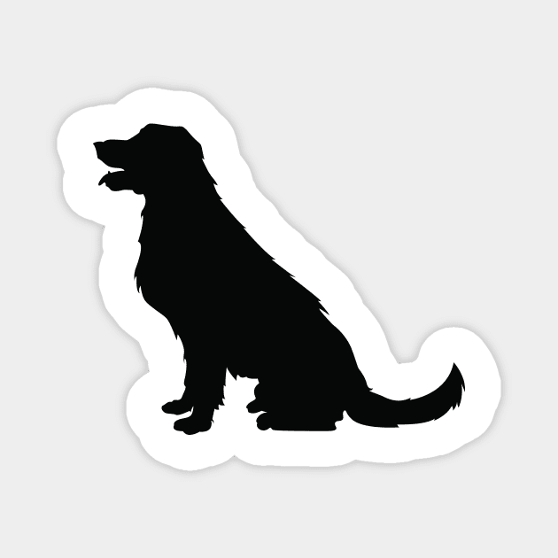 Dog Silhouette Magnet by White Name