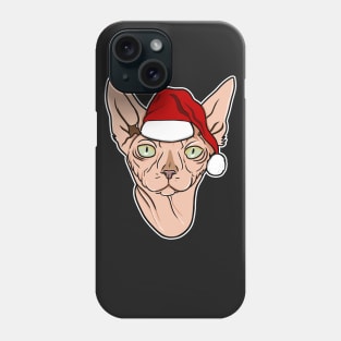 Santa Sphynx cat Phone Case