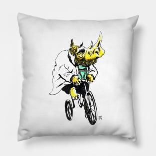 Wooly Rhino Biker Pillow