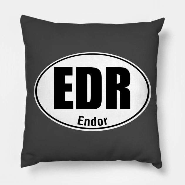 Endor Travel Sticker Pillow by PopCultureShirts