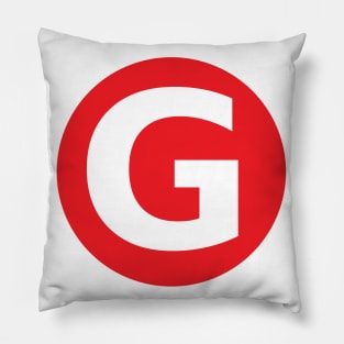 Letter G Big Red Dot Letters & Numbers Pillow