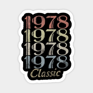 42nd Birthday Gift 42 Years Old Retro Vintage 1978 Classic Magnet