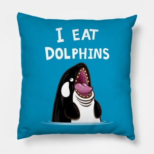 I Eat Dolphins Pillow