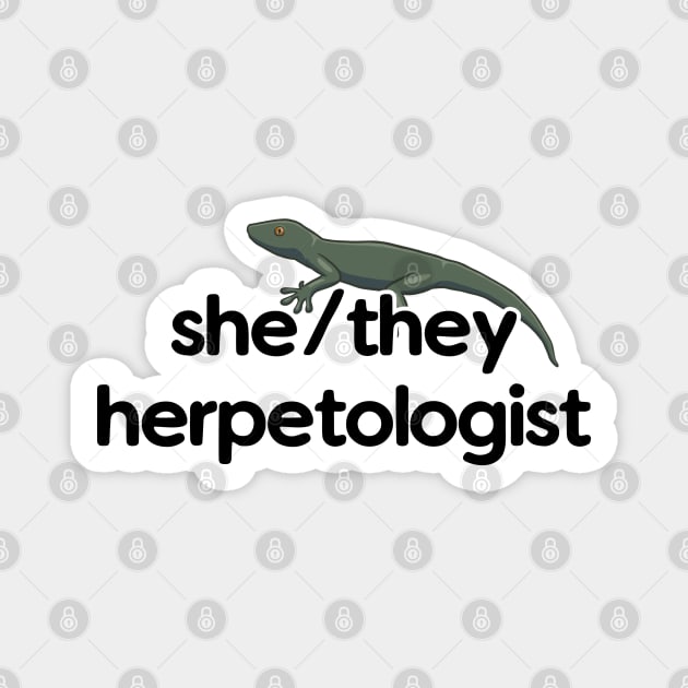 She/They Herpetologist - Gecko Design Magnet by Nellephant Designs