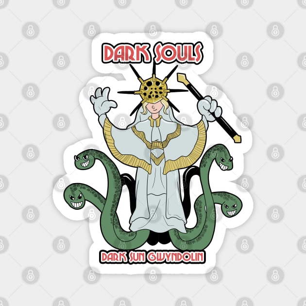 DARK SUN GWYNDOLIN IN CUPHEAD STYLE! Magnet by Mustakro