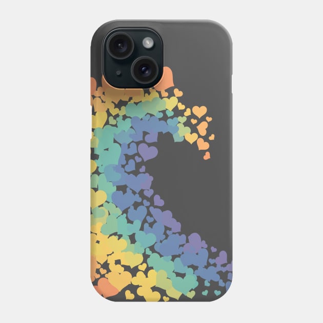 Dramabite The Great Wave of Pride Love Phone Case by dramabite