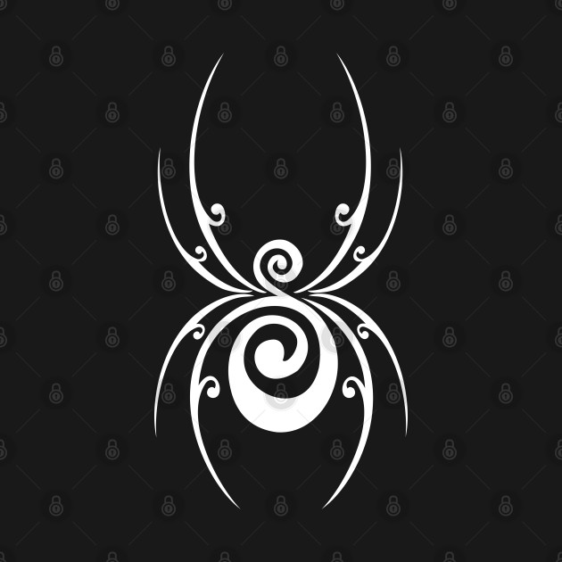 Twisted Spiders White on Black by Twisted Spiders