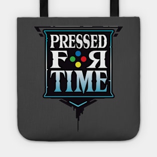 Pressed for Time Blue Logo Tote