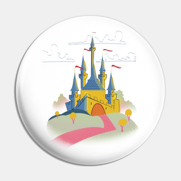 Vintage Magical Castle Pin by nickemporium1