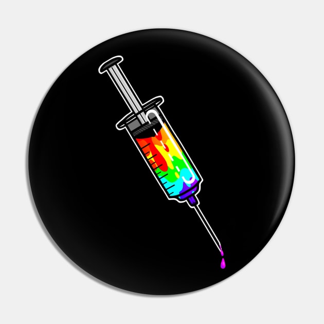 Rainbow Injection- version 2 Pin by Catbreon